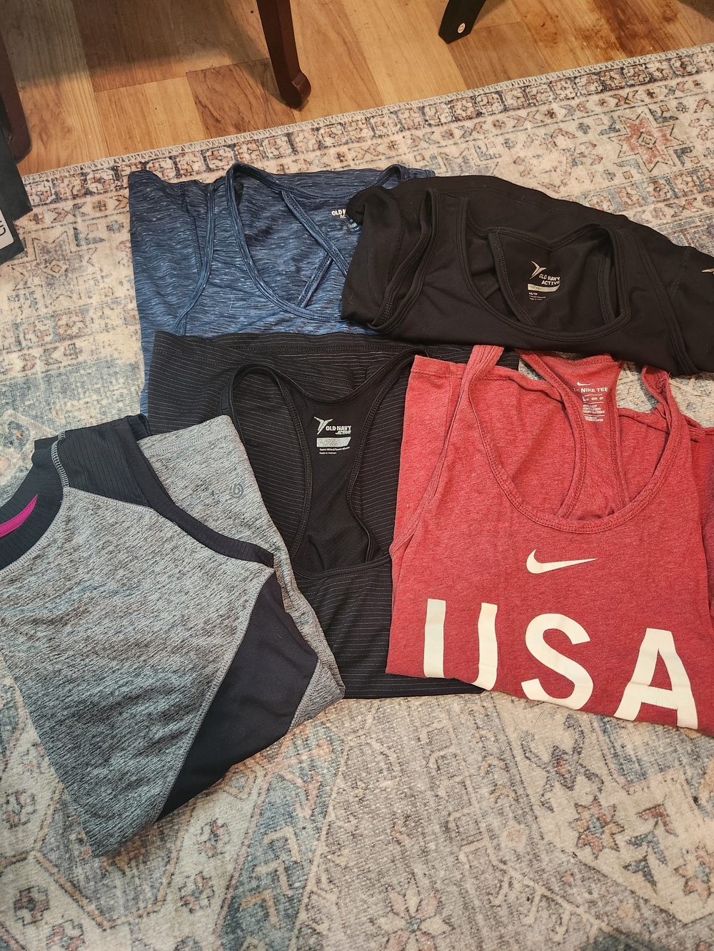Bundle Of 5-Nike, Champion And Old Navy Workout Tank Tops